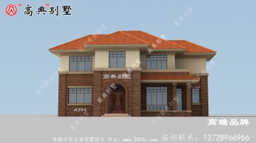農(nóng)村自建二層簡歐住宅別墅