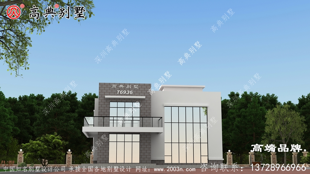 農(nóng)村現(xiàn)代風(fēng)格平頂大露臺自建別墅住宅