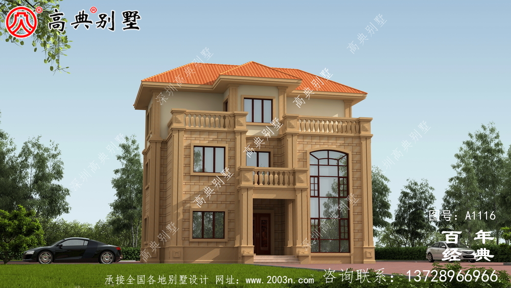 大客廳歐式三層別墅房屋設計圖,含外型造型設計圖 大客廳歐式三層別墅房屋設計圖,含外型造型設計圖