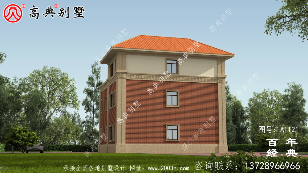歐式三層建筑設(shè)計(jì)圖中包含效果圖，戶型經(jīng)典。