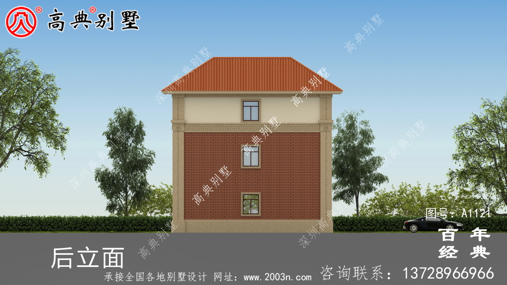 歐式三層建筑設(shè)計(jì)圖中包含效果圖，戶型經(jīng)典。