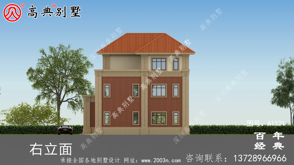 歐式三層建筑設(shè)計(jì)圖中包含效果圖，戶型經(jīng)典。