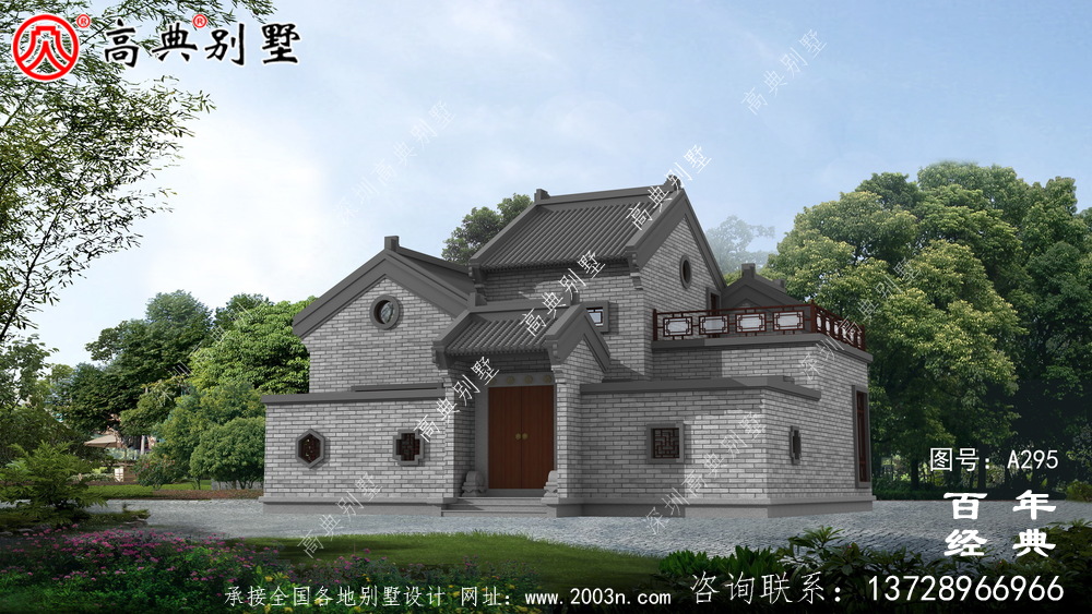 經濟實用的中式單層別墅設計效果圖