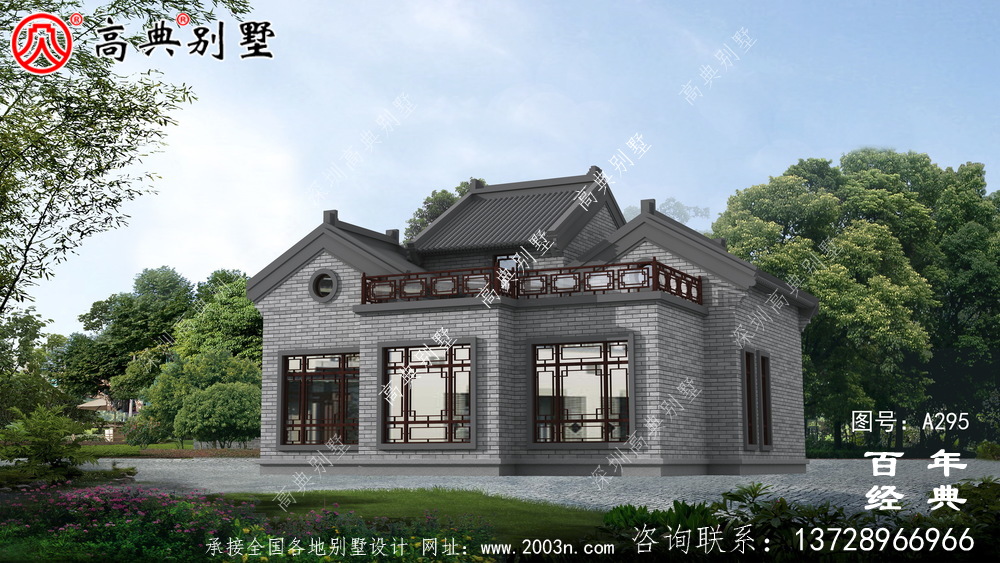 經濟實用的中式單層別墅設計效果圖