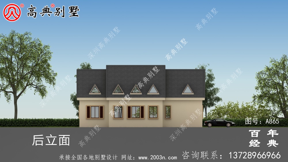 163平方米農(nóng)村一層平房別墅設(shè)計CAD圖紙包括外觀