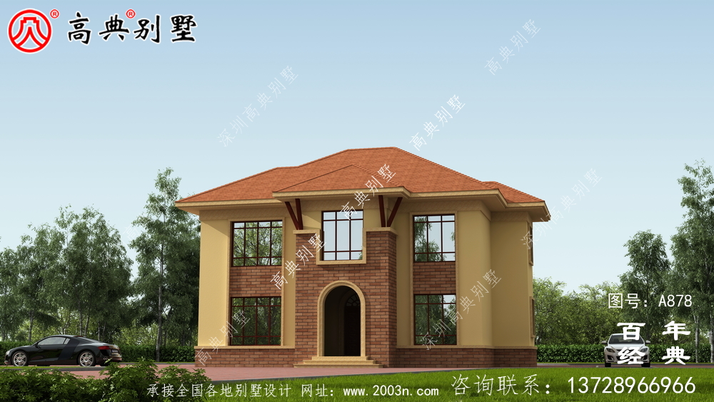 20萬鄉(xiāng)村一層半小洋房圖，建造別墅設(shè)計(jì)方案強(qiáng)烈