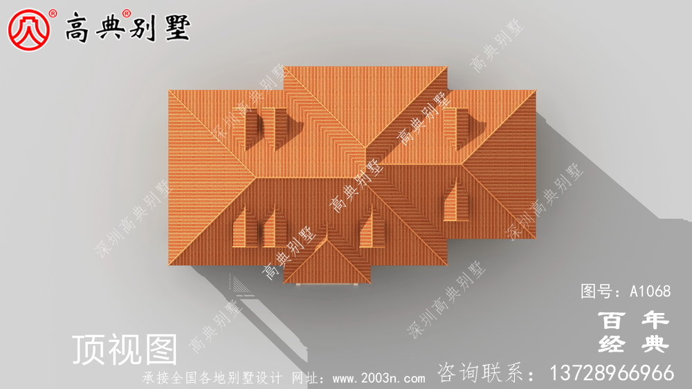 一棟實用的農村一層別墅設計效果圖，占地243平