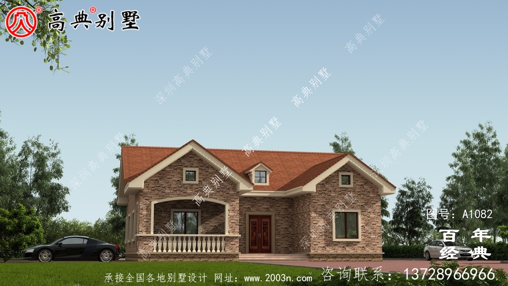 一層農村建造別墅設計方案強烈推薦，含外型照