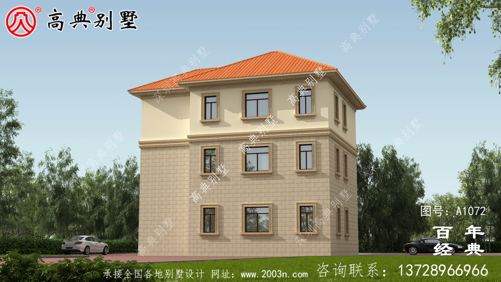 歐式三層別墅設計紙帶效果圖，全套施工方案
