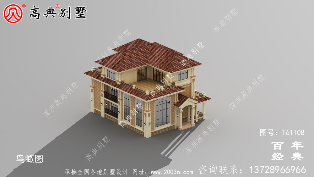 三層復式別墅設計計劃方案，整套設計圖紙+設計效果圖