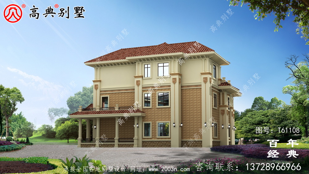三層復式別墅設計計劃方案，整套設計圖紙+設計效果圖