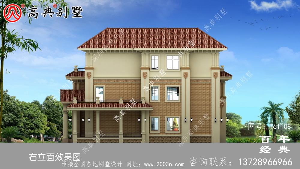 三層復式別墅設計計劃方案，整套設計圖紙+設計效果圖