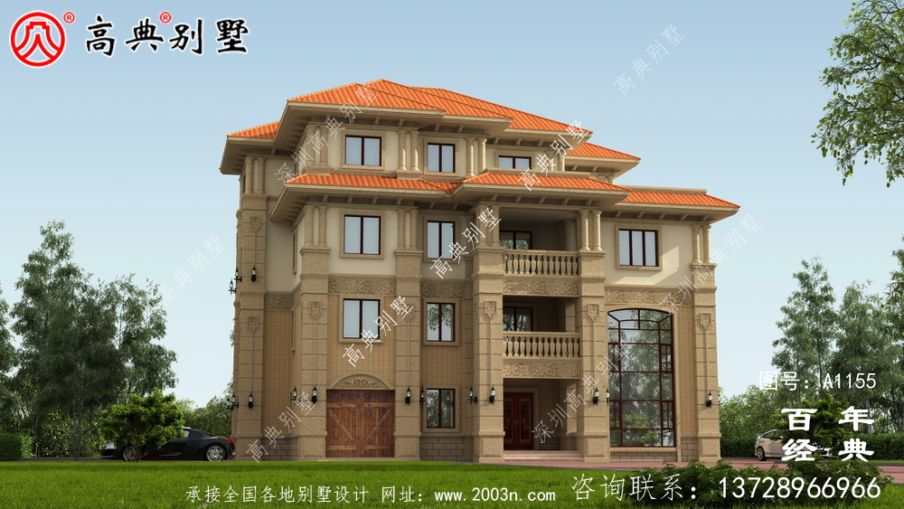 206平方米農(nóng)村四層別墅建筑設(shè)計圖紙及效果圖