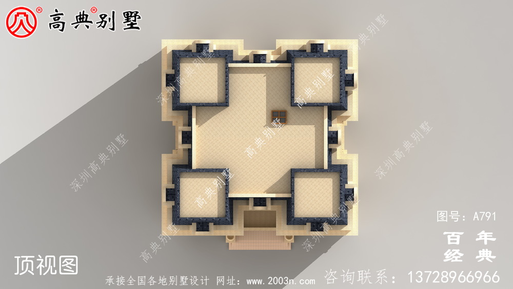 五層法式別墅設(shè)計圖紙，客廳中空復(fù)式，豪華大氣