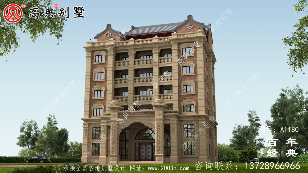 347平方米農村法式別墅設計，包括全套施工圖