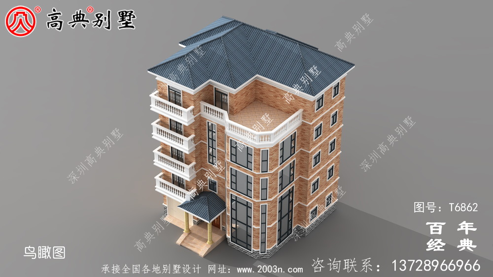 農(nóng)村五層建筑設(shè)計(jì)，占地743平方米，歐式高端大氣