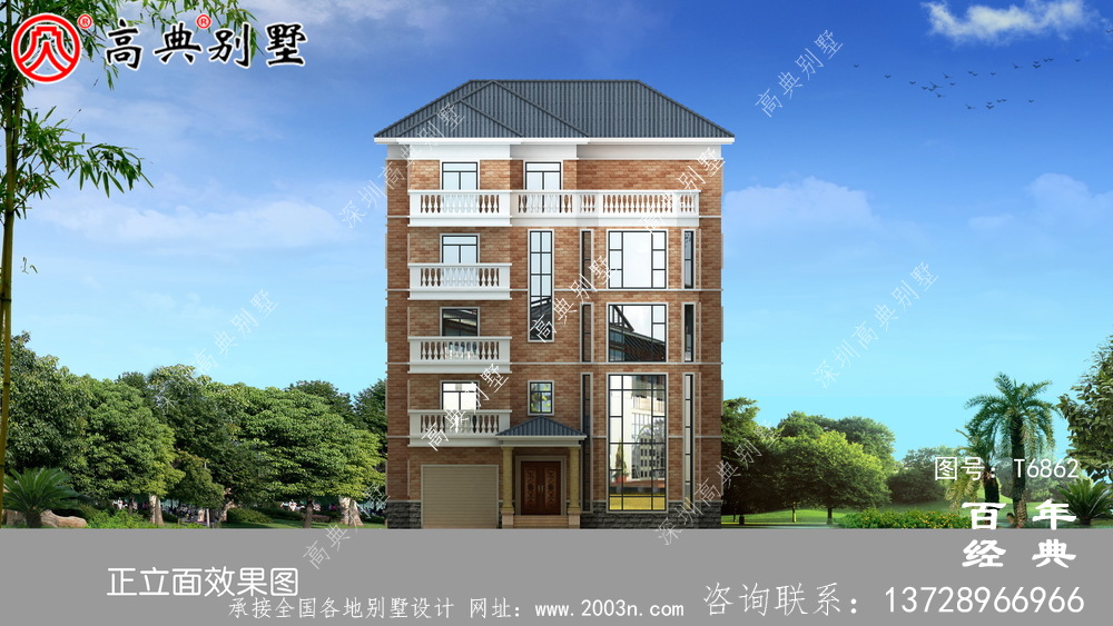 農(nóng)村五層建筑設(shè)計(jì)，占地743平方米，歐式高端大氣