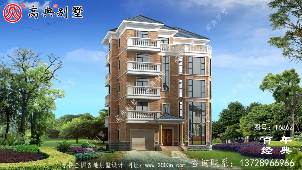農(nóng)村五層建筑設(shè)計(jì)，占地743平方米，歐式高端大氣