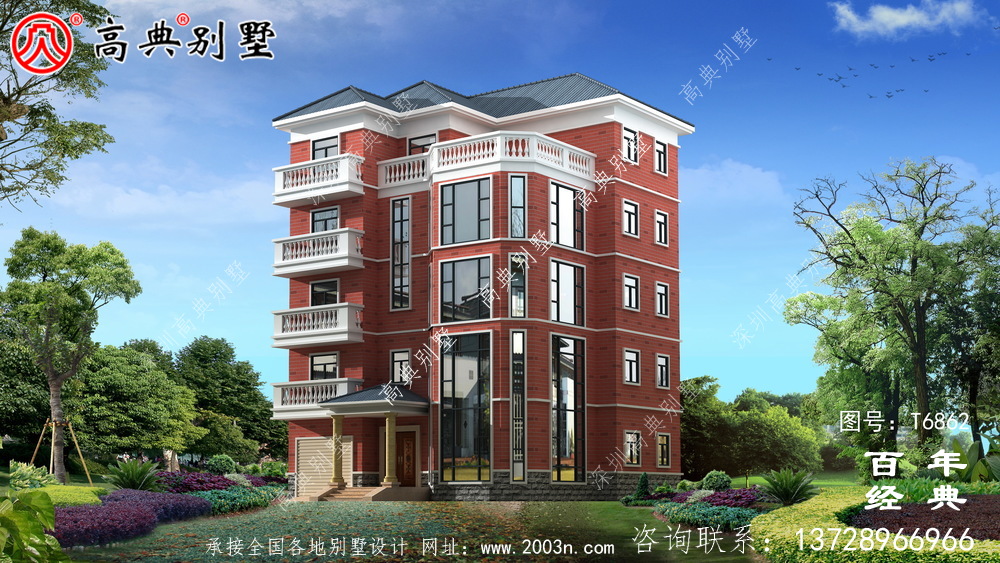 農(nóng)村五層建筑設(shè)計(jì)，占地743平方米，歐式高端大氣