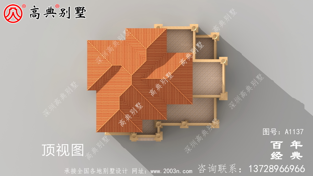 新農村四層別墅設計圖紙和效果圖，全套cad建筑圖紙