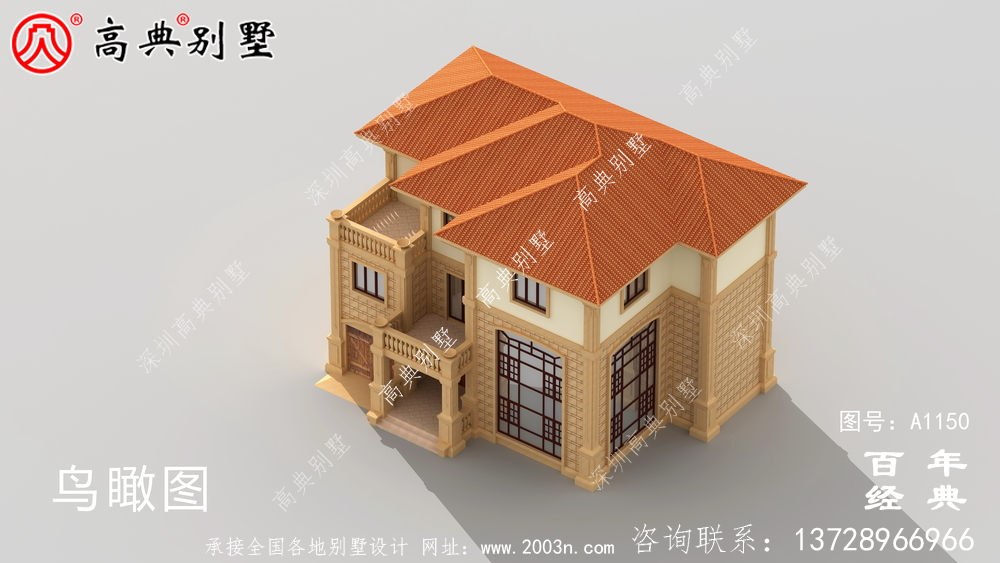 165平方米新農(nóng)村三層住宅設(shè)計(jì)圖紙，包括效果圖，帶車庫(kù)