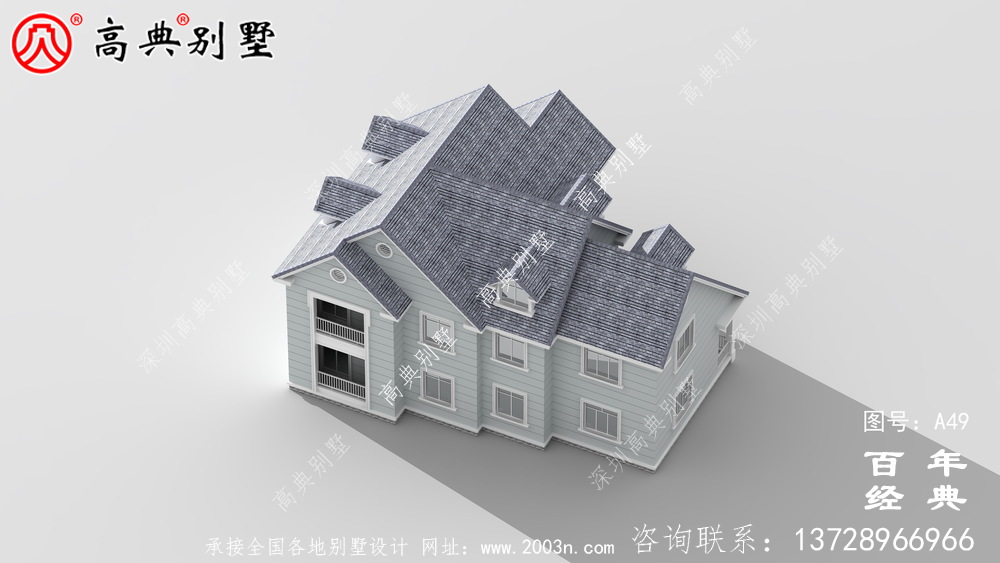 中式風(fēng)格兩層帶車庫(kù)別墅設(shè)計(jì)圖紙及效果圖_農(nóng)村兩層房屋設(shè)計(jì)圖紙
