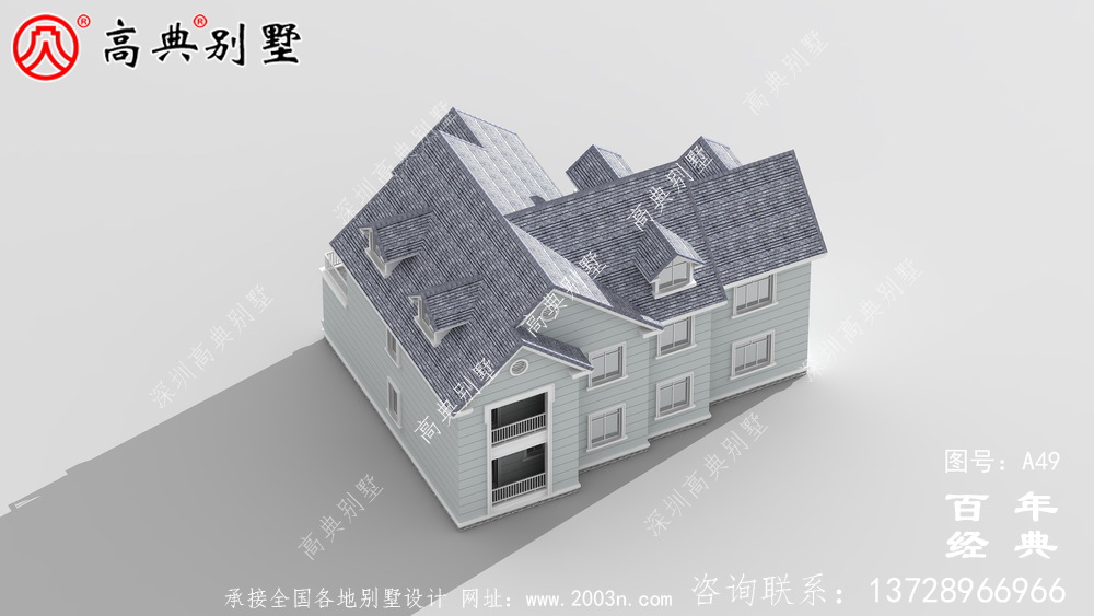 中式風(fēng)格兩層帶車庫(kù)別墅設(shè)計(jì)圖紙及效果圖_農(nóng)村兩層房屋設(shè)計(jì)圖紙