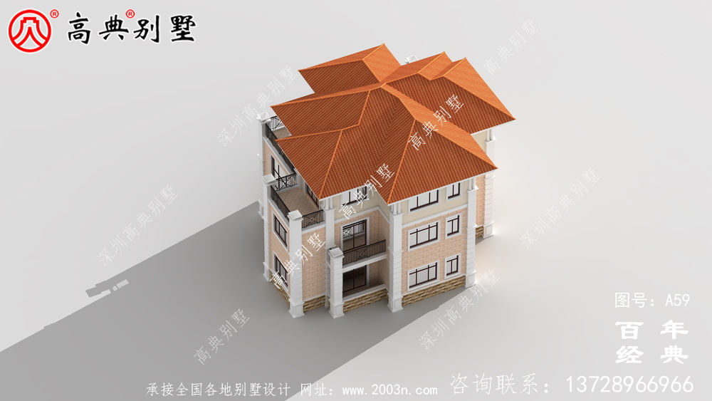 三樓車庫歐式別墅設(shè)計施工圖與效果圖 三樓別墅設(shè)計圖