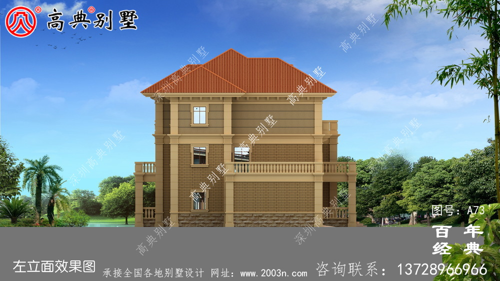 三樓帶車庫的歐式別墅設(shè)計圖紙_農(nóng)村三樓別墅圖紙