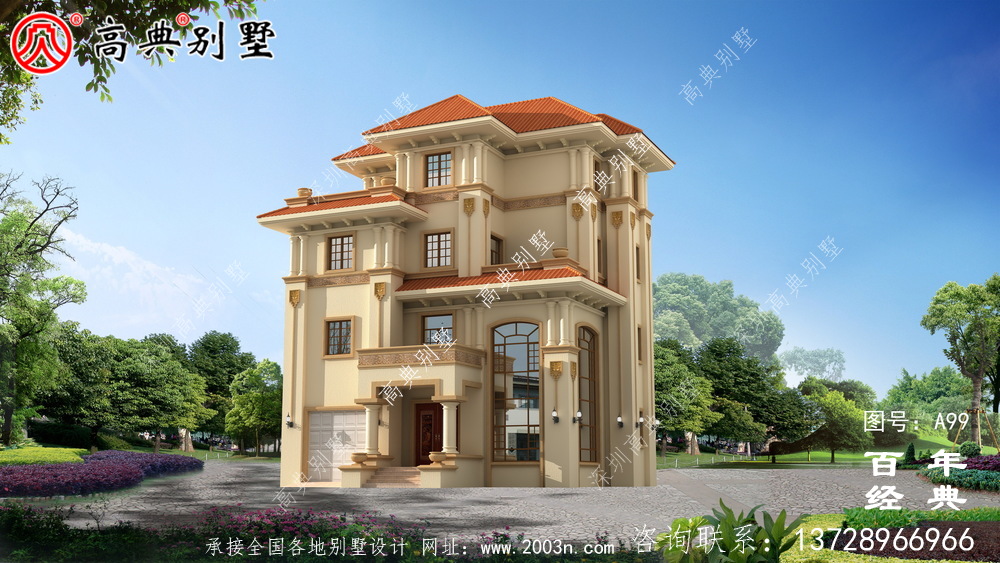 農(nóng)村四層帶陽臺車庫小別墅設(shè)計(jì)圖_農(nóng)村自建住宅設(shè)計(jì)圖