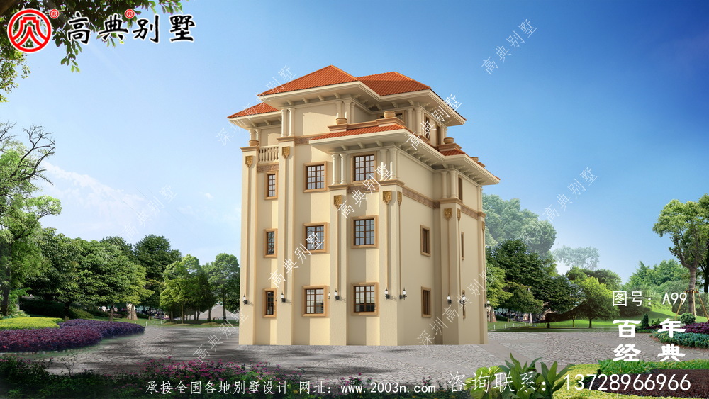 農(nóng)村四層帶陽臺車庫小別墅設(shè)計(jì)圖_農(nóng)村自建住宅設(shè)計(jì)圖