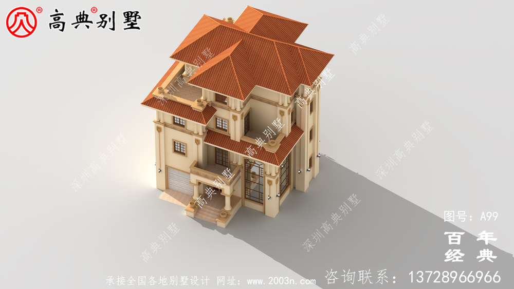 農(nóng)村四層帶陽臺車庫小別墅設(shè)計(jì)圖_農(nóng)村自建住宅設(shè)計(jì)圖