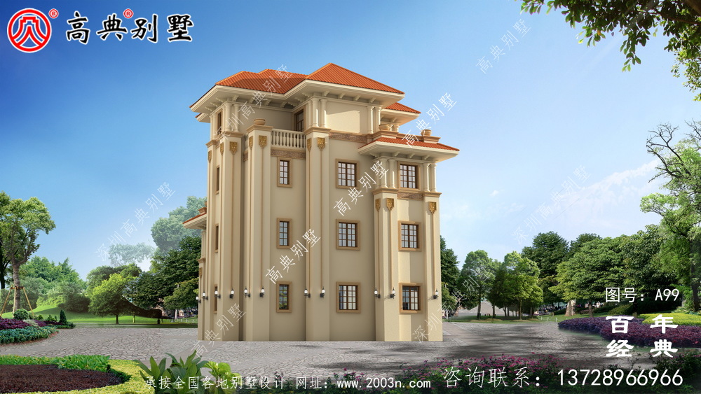 農(nóng)村四層帶陽臺車庫小別墅設(shè)計(jì)圖_農(nóng)村自建住宅設(shè)計(jì)圖