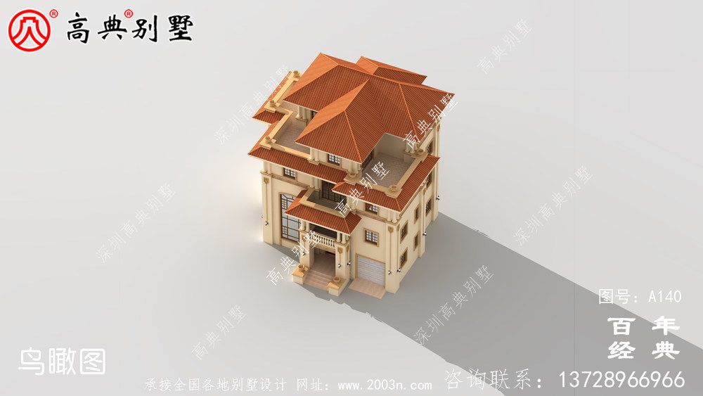 四層帶陽臺車庫鄉村別墅設計圖紙_四層別墅設計圖紙
