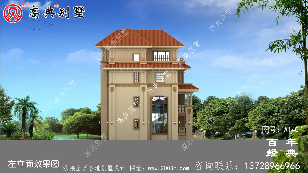 四層帶陽臺車庫鄉村別墅設計圖紙_四層別墅設計圖紙