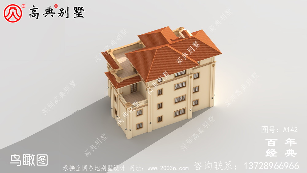 漂亮實(shí)用的四層帶車(chē)庫(kù)農(nóng)村別墅設(shè)計(jì)圖紙_四層別墅施工圖