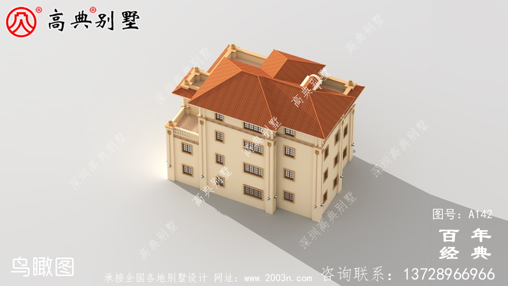 漂亮實(shí)用的四層帶車(chē)庫(kù)農(nóng)村別墅設(shè)計(jì)圖紙_四層別墅施工圖