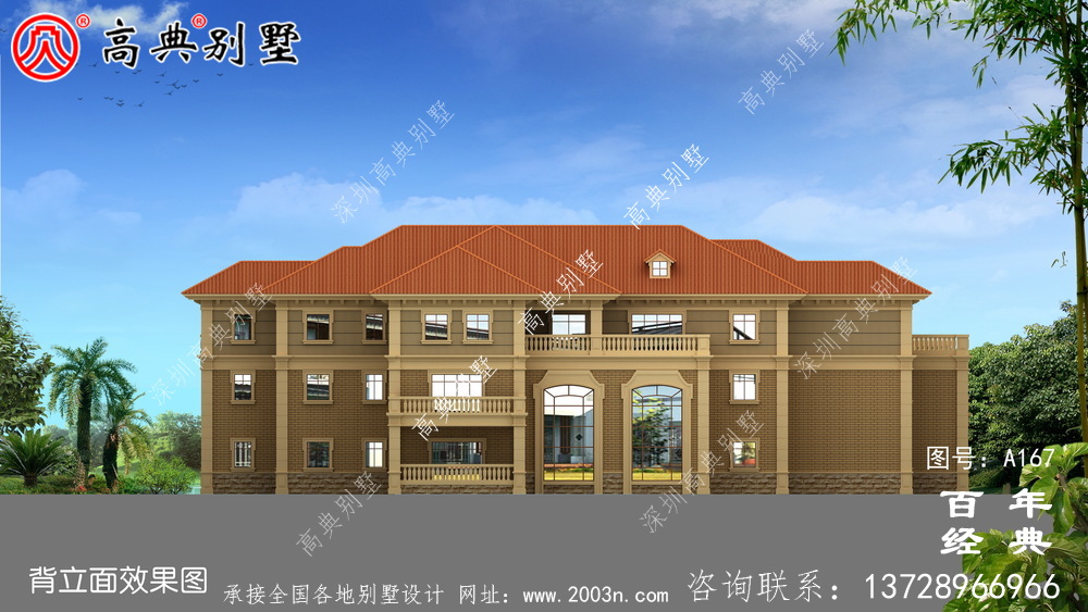鄉(xiāng)村三層帶陽臺車庫別墅工程圖紙_別墅設(shè)計圖紙