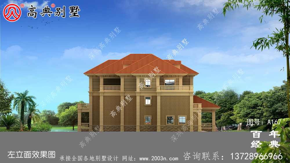 鄉(xiāng)村三層帶陽臺車庫別墅工程圖紙_別墅設(shè)計圖紙