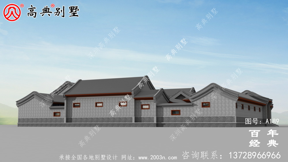 大氣中華風別墅效果圖與施工圖_ 別墅設計圖