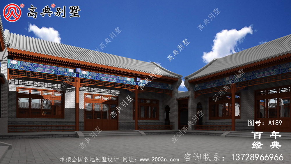 大氣中華風別墅效果圖與施工圖_ 別墅設計圖