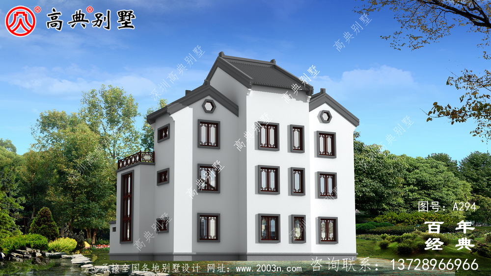 美麗的三層別墅圖紙效果圖施工圖_ 三層別墅設計圖紙