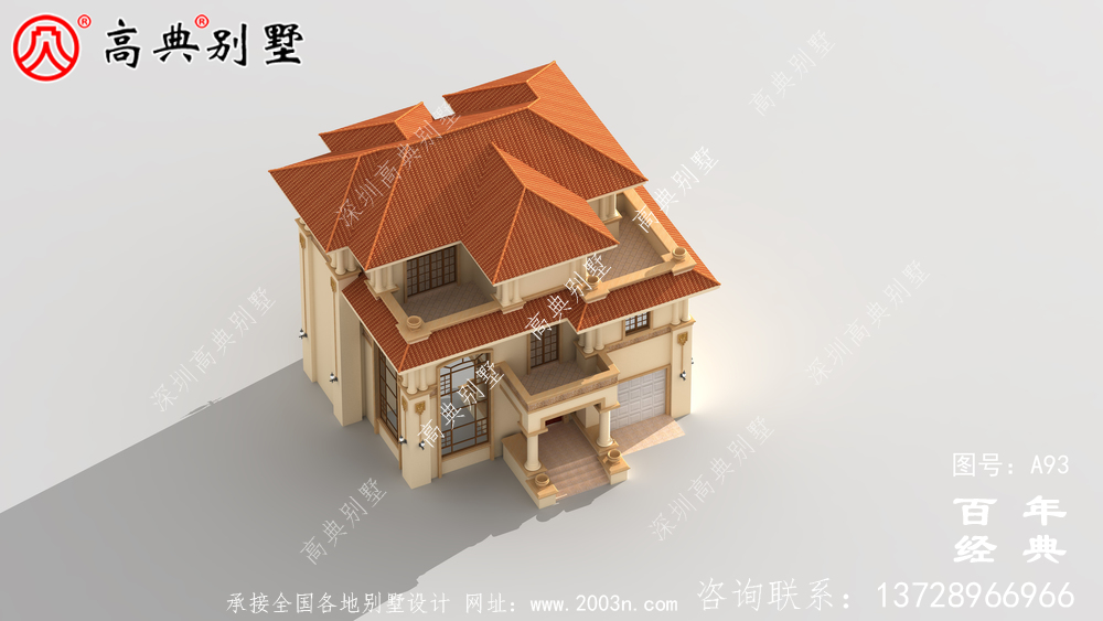 好看的鄉(xiāng)村三層小別墅設(shè)計圖紙及設(shè)計效果圖 農(nóng)村自建別墅設(shè)計圖