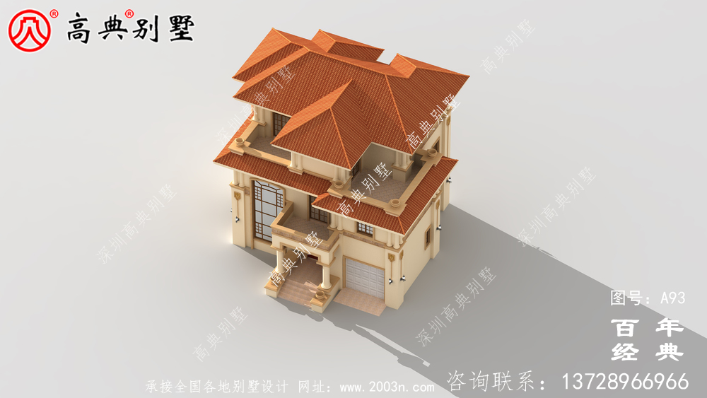 好看的鄉(xiāng)村三層小別墅設(shè)計圖紙及設(shè)計效果圖 農(nóng)村自建別墅設(shè)計圖