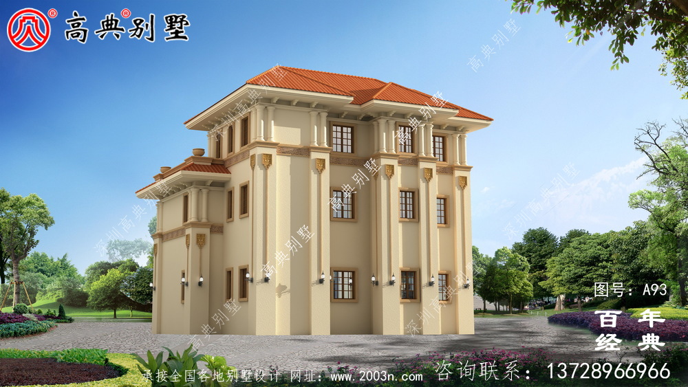 好看的鄉(xiāng)村三層小別墅設(shè)計圖紙及設(shè)計效果圖 農(nóng)村自建別墅設(shè)計圖