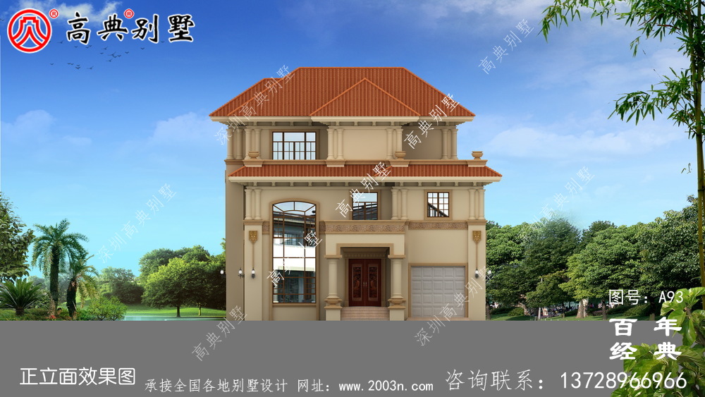 好看的鄉(xiāng)村三層小別墅設(shè)計圖紙及設(shè)計效果圖 農(nóng)村自建別墅設(shè)計圖