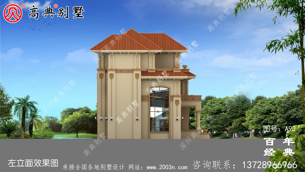 好看的鄉(xiāng)村三層小別墅設(shè)計圖紙及設(shè)計效果圖 農(nóng)村自建別墅設(shè)計圖