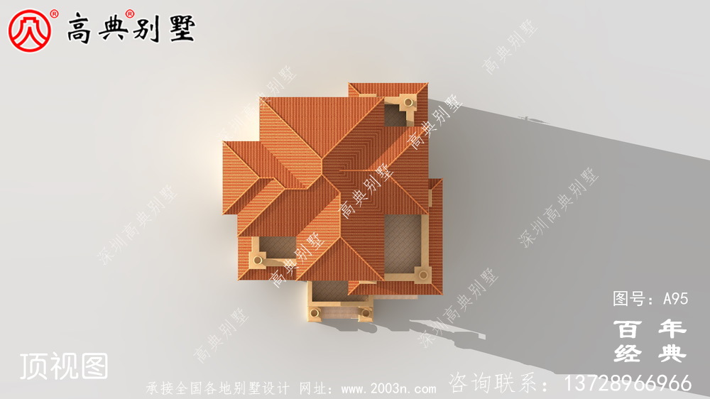 帶陽臺的三層別墅施工圖及效果圖_三層別墅設計圖