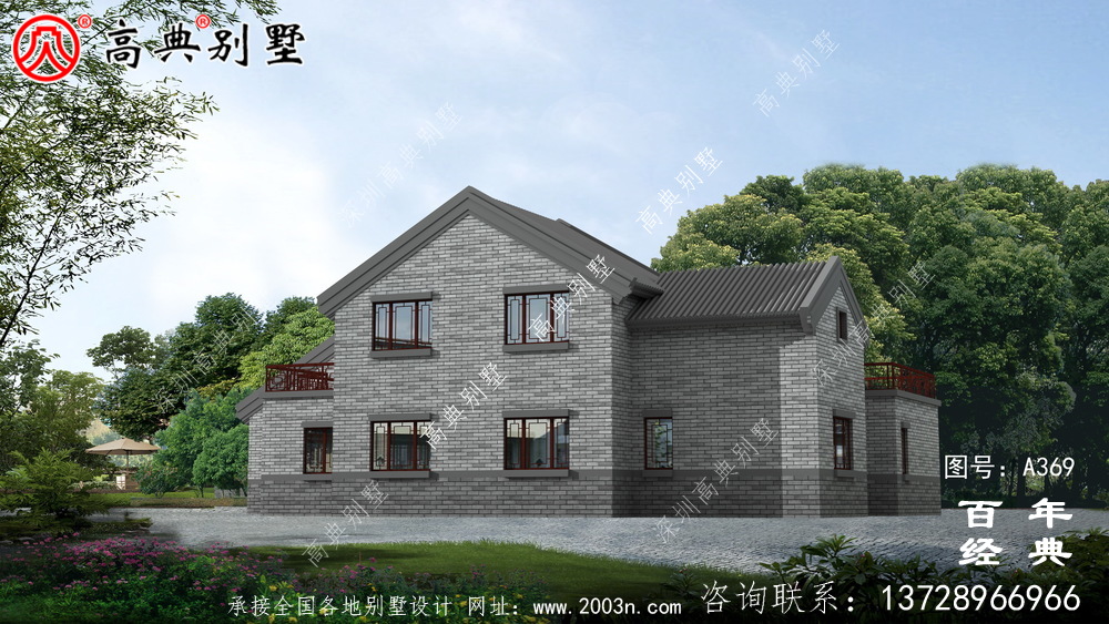 單層帶露臺(tái)雙車庫別墅設(shè)計(jì)全套圖紙效果圖_別墅設(shè)計(jì)圖紙,農(nóng)村房屋設(shè)計(jì)圖