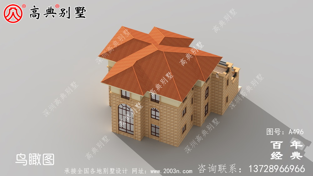 農村三層帶車庫住宅設計圖_別墅設計圖紙,新農村別墅,農村自建房設計